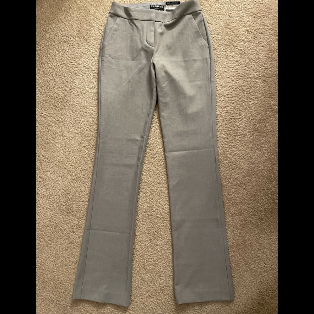 Express Gray Columnist Barely Boot Mid Rise Pants Sz 00R